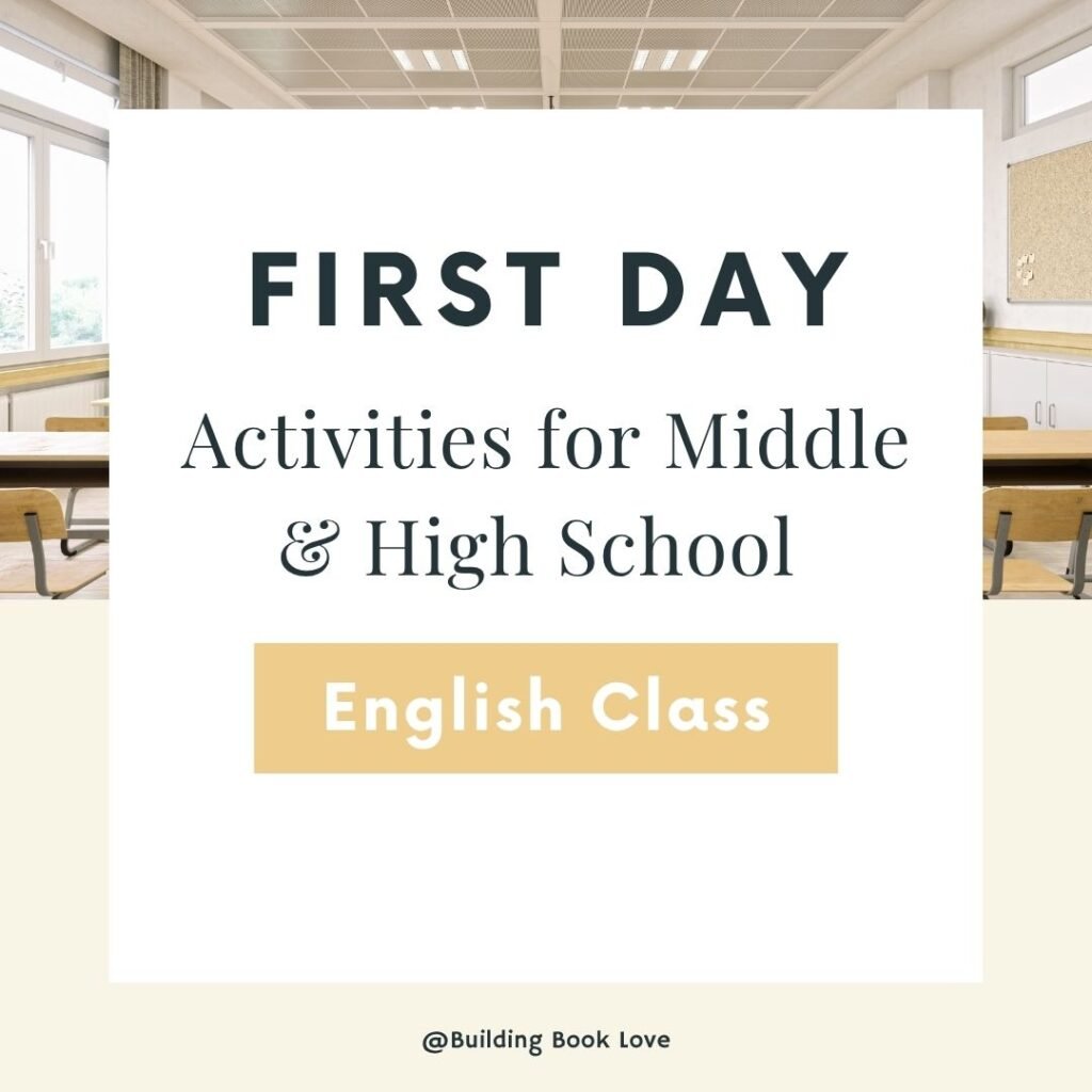 First Day of School Activities for High School and Middle School English