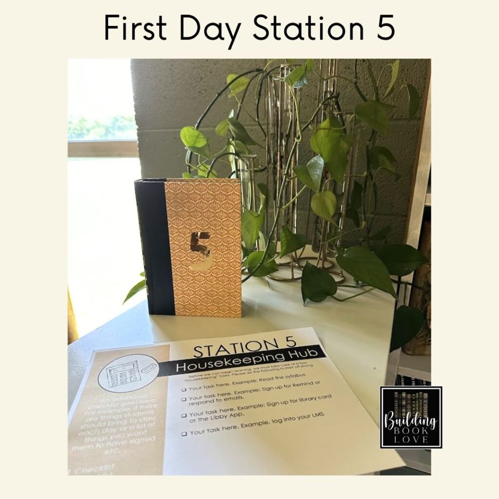 ELA First Day Activities