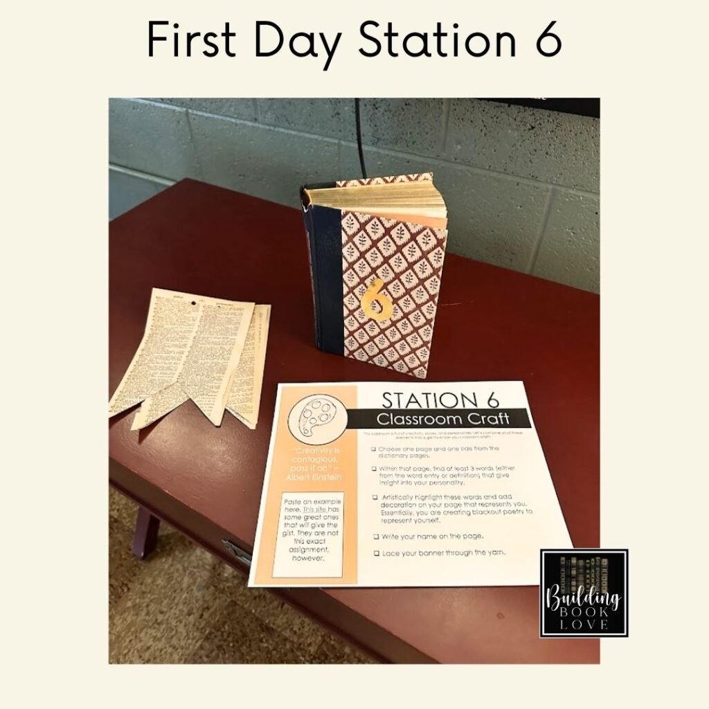ELA First Day Activities