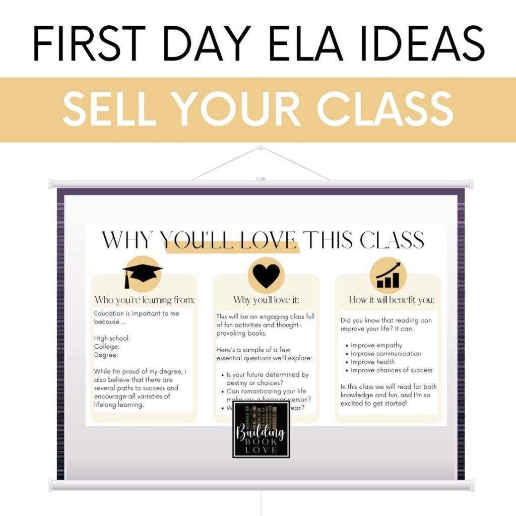First Day of School Activities for High School and Middle School English