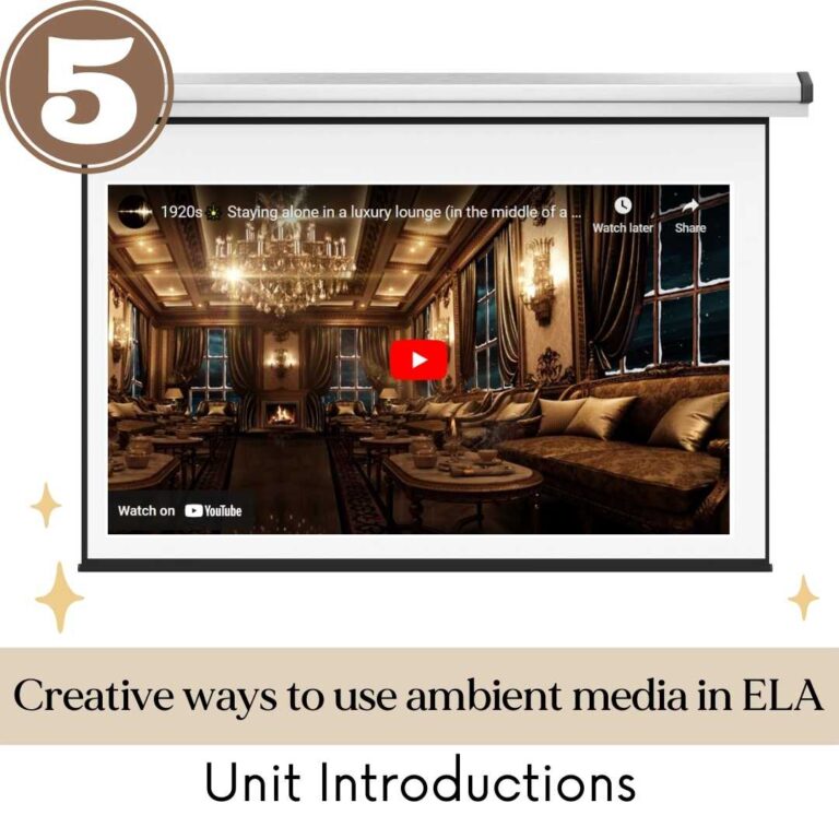 5 creative ways to use ambient media in ELA - Building Book Love