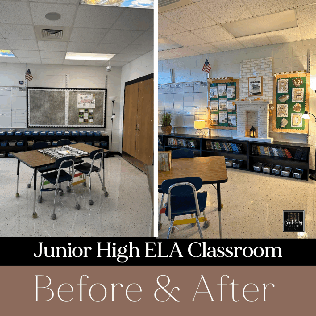Classroom before and after