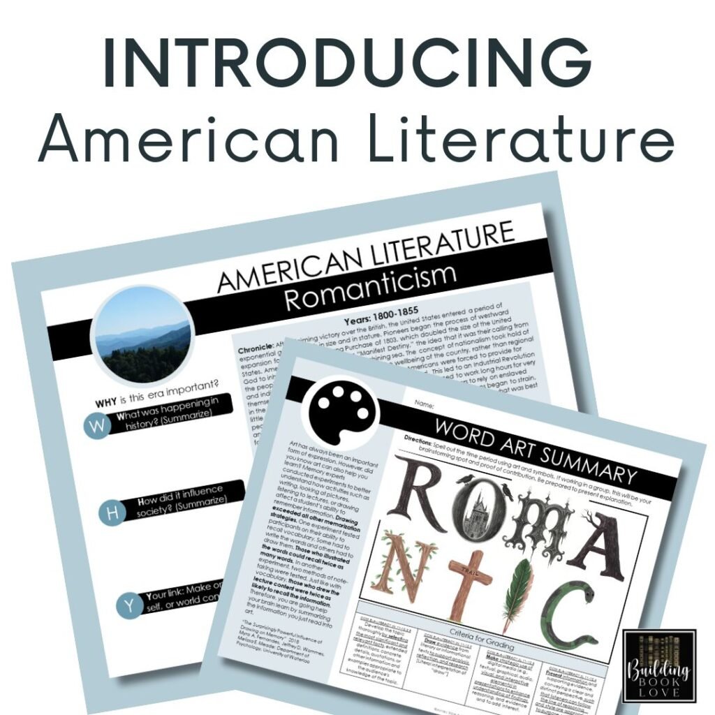Introducing American Literature with Word Art Summaries